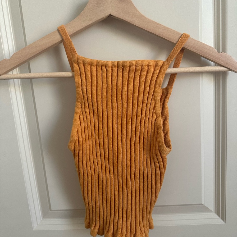 Forever 21 Mustard Ribbed Camisole